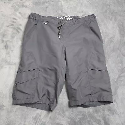 Fox Racing Shorts MENS 34 Padded Lined MTB Mountain Bike Drawstring Cargo Black • $24.99