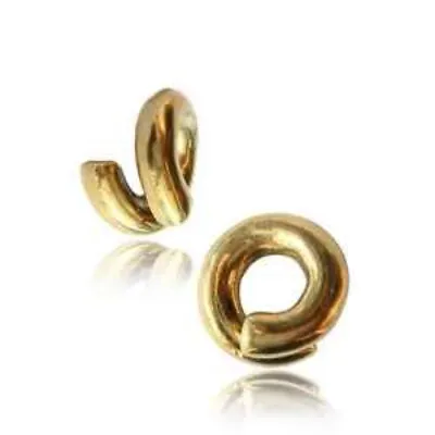 Pair 4g Brass Coil Twists Ear Weights Plugs Tunnels Stretch Gauge Hoops • $17.99