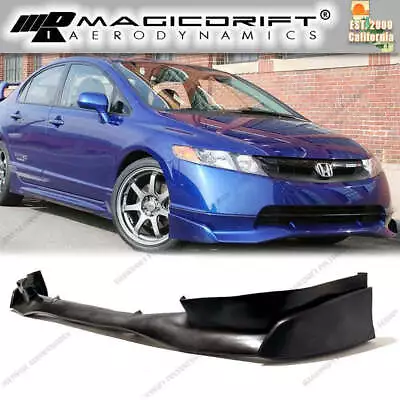 For 06-08 Honda Civic 4D Sedan Mugen Si Winglet Style Front Bumper Lip Body Kit • $116.66