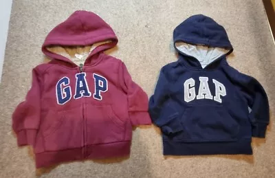 Baby Boy Girl 12-18 Months GAP Clothes Bundle Hoodie & Fleece Lined Zip Up • £8.99