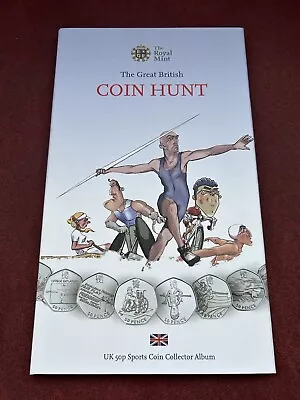 London 2012 Olympic 50p Coin Full Set Collection & Album & Completor Medallion • £90