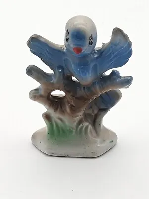 Vintage Japan Anthropomorphic Bluebird Figurine • $8