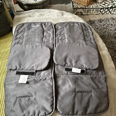 Maxi Cosi Double Pram Grey Inserts And Headrests Used • £20