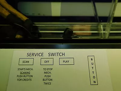$5 • Buy Service SW Decal Seeburg 201 161 101 222 220 AQ100 AQ160 AY100 AY160 DS100 DS160