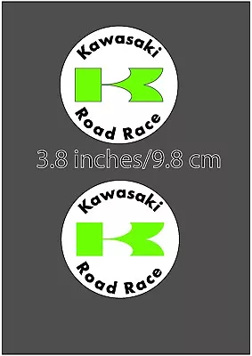 KAWASAKI Road Race Roundel Kawasaki Road Race Sticker Kawasaki Triple Roundel • £12