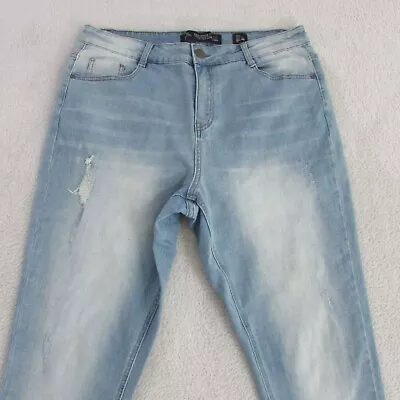 City Chic Jeans 14 L27 Blue Skinny High Stretch Harley Ankle Grazer Womens • $29.95