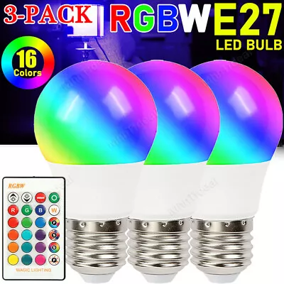 E27 Led RGBW Light Dimmable Lamp Colorful 16 Changing Bulb Lampada Decor Party • $12.66