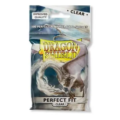 100 Dragon Shield Perfect Fit Card Protectors Inner Sleeves Standard 63 X 88mm • $9.10
