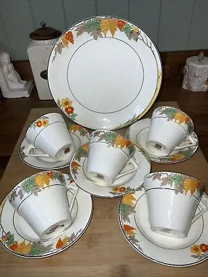 Vintage Myott 11 Piece Deco Tea Set Tea Cups And Saucers • £5