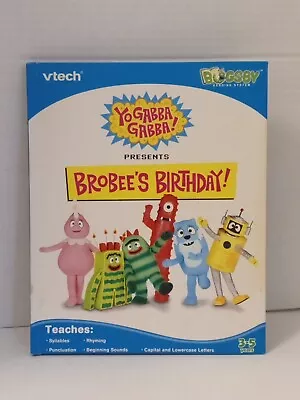 Vtech Bugsby Reading System Book YoGabba Gabba Brobee's Birthday Hardcover Book • $10.95