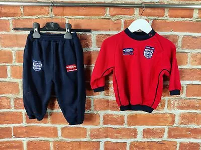 Baby Boys Bundle Age 6-9 Months 100% Umbro Joggers Top Rugby England Set 74cm • £9.99
