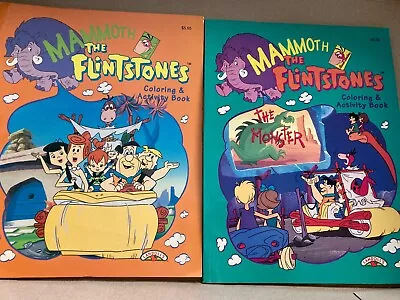 Vintage 2 - Flintstones Coloring Books  Unused Prisitine  Mint Condition • $8.99