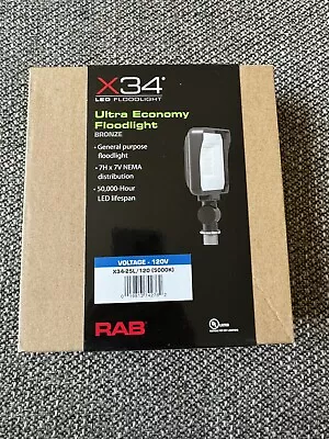 RAB X34-25L/120-5000k LED Ultra Economy Floodlight 50000 Hour LED BRONZE • $45