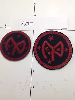 #1337 Military: 2 VINTAGE PATCHES 27th INF.  CROSBY GROUP • $35