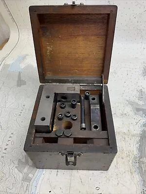MACHINIST TOOL MILL Precision Lassy No 15 Ground Angle V Block Set In Wood Case • $175