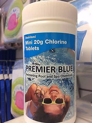 £14.99 • Buy Premier Blue 1kg Of Stabilised Mini 20g Chlorine Tablets For Hot Tubs