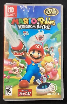 Mario + Rabbids Kingdom Battle Nintendo Switch Cartridge & Case Tested • $11.17