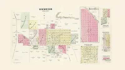 Labette Woodson Pottawatomie Kansas - Everts 1887 - 23.00 X 41.10 • $74.95