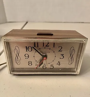 Vintage Alarm Clock Westclox Electric 22236  TESTED Kent Drowse Dialite • $22