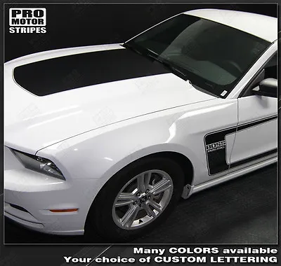 Ford Mustang 2005-2017 BOSS 302 Style Hood & Side Stripes Decals (Choose Color) • $119