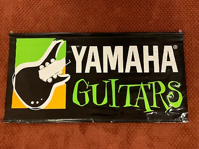 Rare Vintage Yamaha Guitars Dealer Advertisement Vinyl Collectible Banner • £241.24