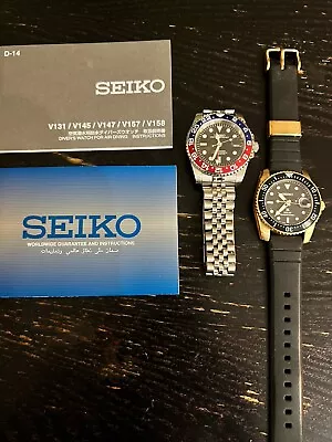 Seiko Prospex Solar Diver Plus Bonus Seiko Automatic.  Bid On 2 Watches ! • $51
