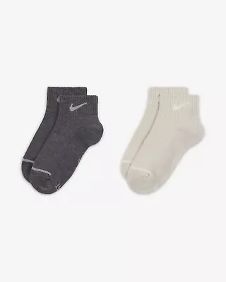 NIKE Everyday Wool Cushioned Unisex Ankle Socks 2-Pack Multicolor M DQ6397-902 • $18.50