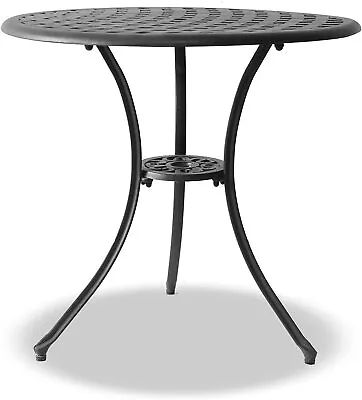 £99.95 • Buy Homeology OSHOWA Garden & Patio Cast Aluminium Bistro Table In Black