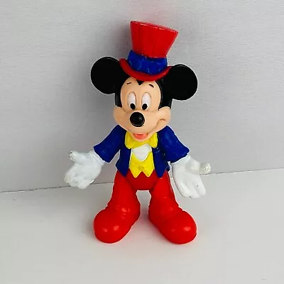 Disney Epcot Mickey Mouse Showman Top Hat Character Figure Toy Legs Bend Kids • $11.01