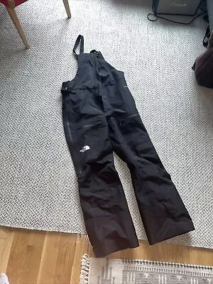 Mens The North Face Ceptor Dryvent Waterproof Shell Ski Bibs Pants - Black White • $26
