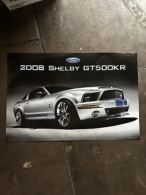 NEW 2008 FORD MUSTANG SHELBY GT-500KR GT500KR DEALERSHIP PROMO POSTER 24x36 • $11.99