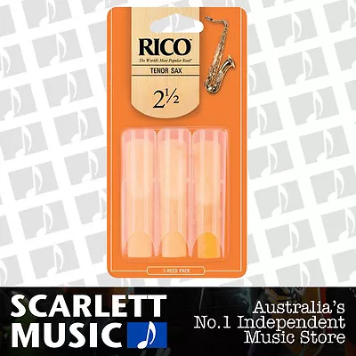 $19.95 • Buy Rico Tenor Sax Saxophone Reeds 3 Pack Reed Size 2.5 3PK (2 1/2 - Two And A Half)