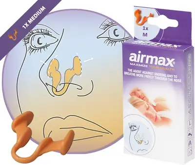 Airmax Nasal Dilator | 76% More Air | Breathing Aid Through The Nose | 1 Pack - • £13.47