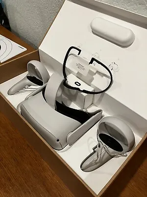 USED Meta Oculus Quest 2 - 64GB VR Headset - White With Controllers And Extras • $100