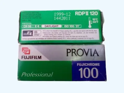 Two Rolls Of Fujichrome Provia 120. Dated 12/1999. Stored In A Cool Place. • £10