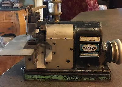 Antique MERROW SEWING MACHINE Co. #60-D3B #142528 Commercial INDUSTRIAL SERGER • $995