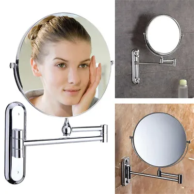 5X Magnification Wall Mount Shaving Bathroom Magnifying Makeup Mirror Extending • £18.99