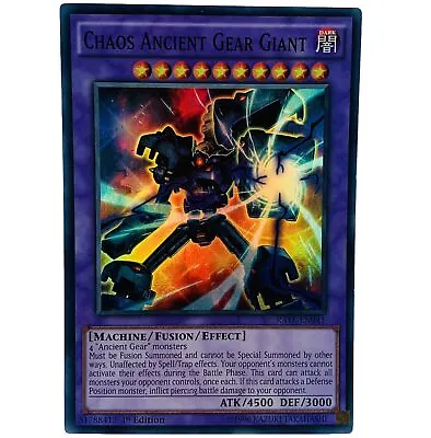 YUGIOH Chaos Ancient Gear Giant RATE-EN041 Super Rare Card 1st Edition NM-MINT • £6.99