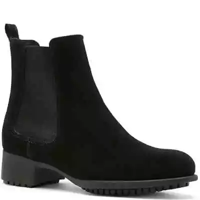 La Canadienne Women's Suma Pull On Suede Bootie Black Size: 8 M • $249.98