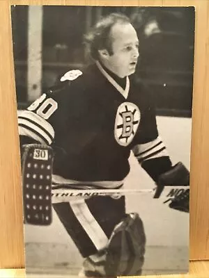 Vintage Boston Bruins Gerry Cheevers Autograph Postcard • $15