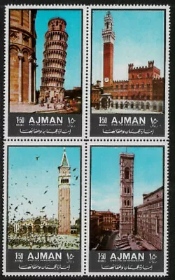 Ajman Michel's #2074A-7A MNH Block - Sights Of Italy • $1.49