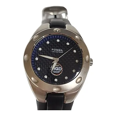 Fossil Blue PR-5102 Mens Watch MGD Miller Genuine Draft 40mm - New Battery • $47.87