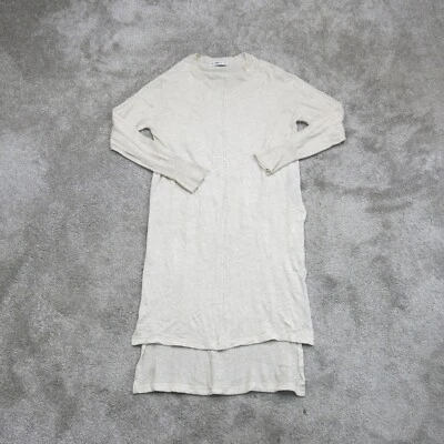 $19.99 • Buy Zara Knit Womens Sweater Dress Pullover Long Sleeve Round Neck Ivory Size Medium