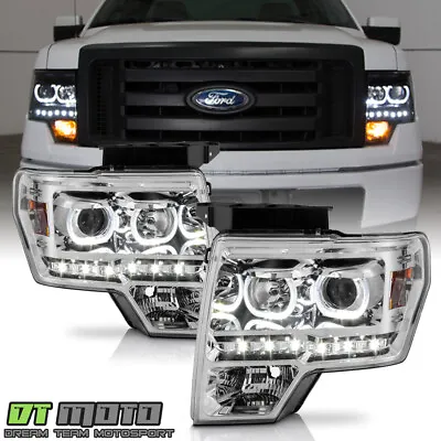 2009-2014 Ford F150 LED Halo Projector Headlights 09 10 11 12 13 14 Headlamps • $165.99