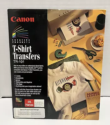 Canon T-Shirt Transfers TR-101 Sheets Color Bubble Jet Printer Promo New Open • $7.96