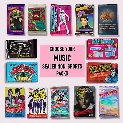 Sealed Non-Sport Music Trading Card Packs VTG - You Pick Topps Rock Pop MTV • $3.99