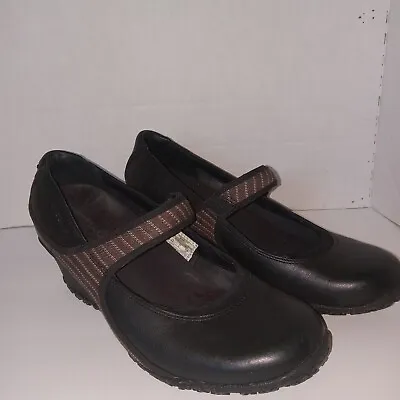 Merrell Women's Shoes Size 6.5 Mary Jane Poppy Black Wedge Performance Footwear • $25.99