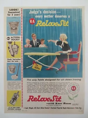 Vintage Australian Advertising 1959 Ad RELAX SIT IRON IRONING BOARD Judge Art  • $16.95