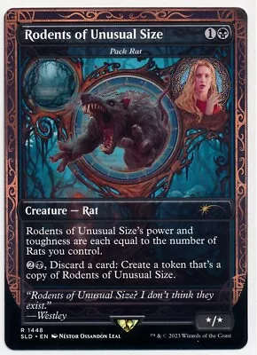 MTG Secret Lair Drop Rodents Of Unusual Size 1448 Rare Promo Pack Rat Creature • $0.99