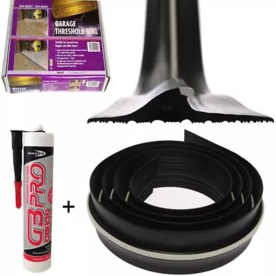 Garage Door Rubber Seal Threshold Gaps Kit Draught Excluder Floor Weather Seal • £26.95